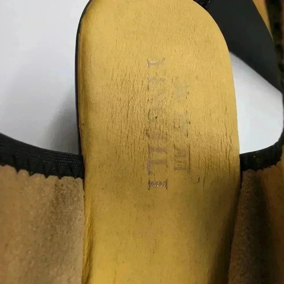 Lingjili Yellow Slingback Platforms sz 6.5 bow toe - Picture 8 of 8